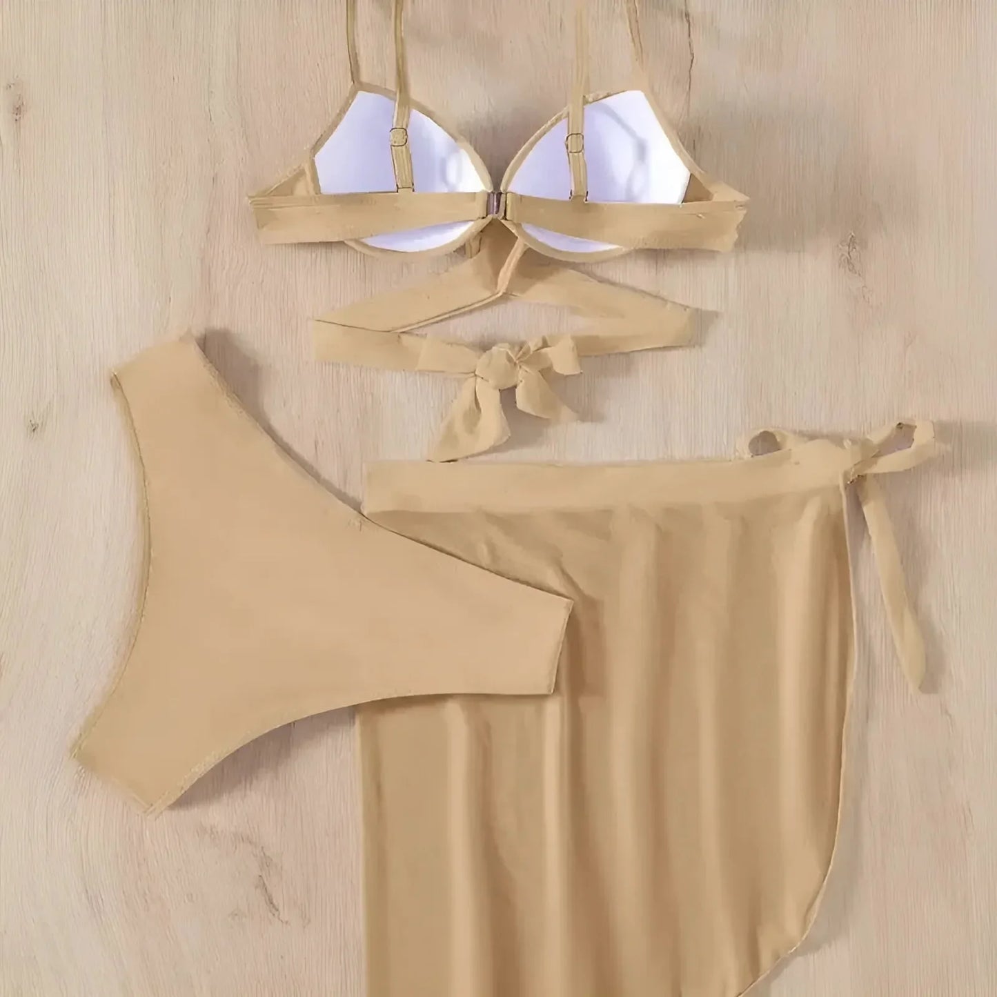 3-Piece Swimwear Set with Pareo