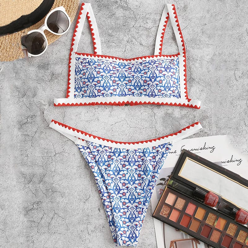 Vintage-Bikini mit verstellbaren Trägern