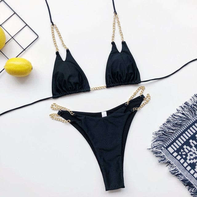 Bikini mit Ketten-Trägern
