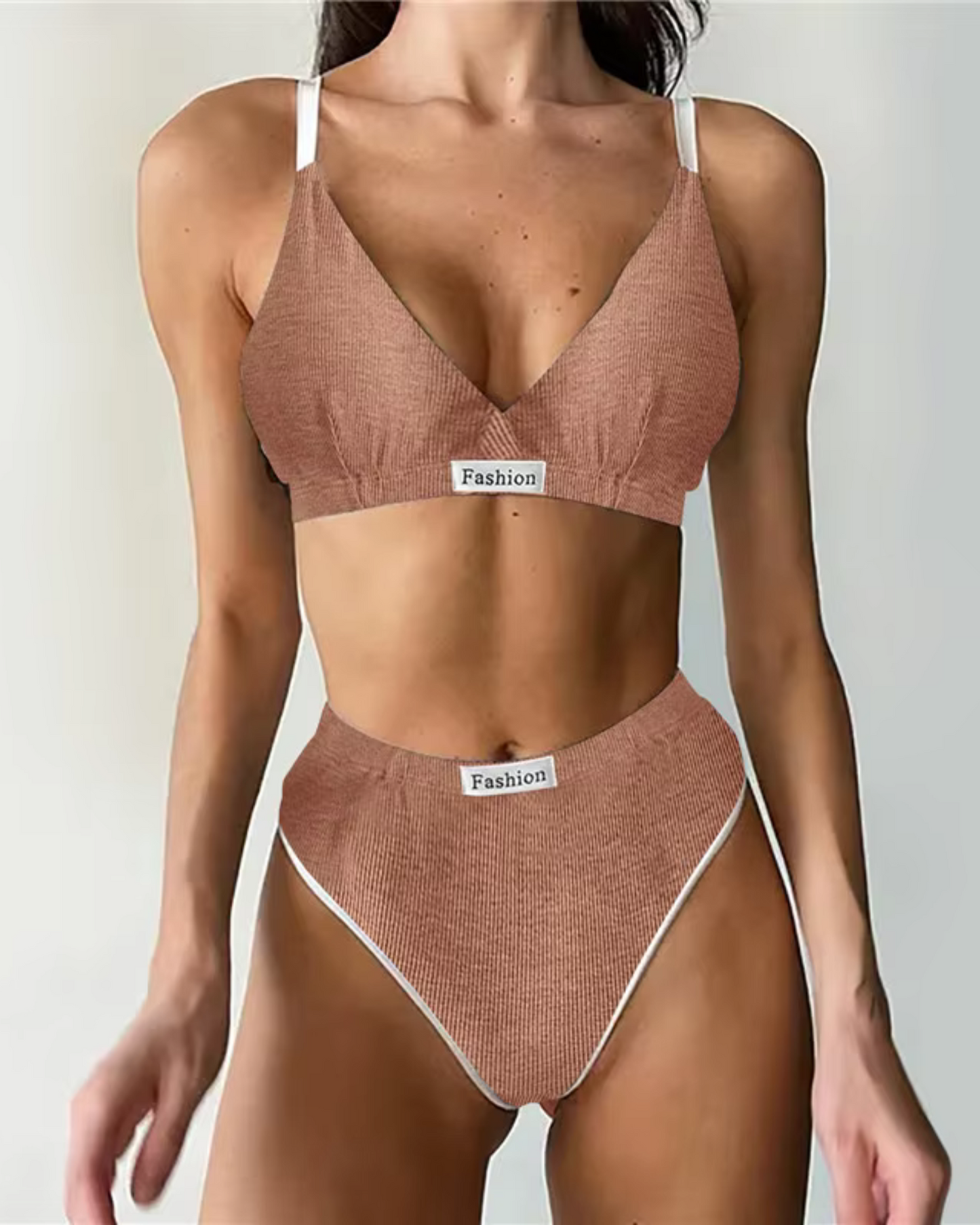 Bequeme Unterwäsche-Set aus geripptem Material