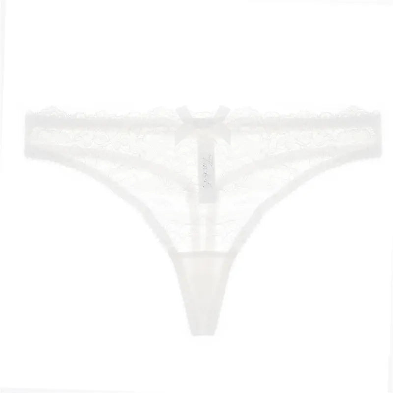Spitzenstrings mit dekorativem Schleifchen