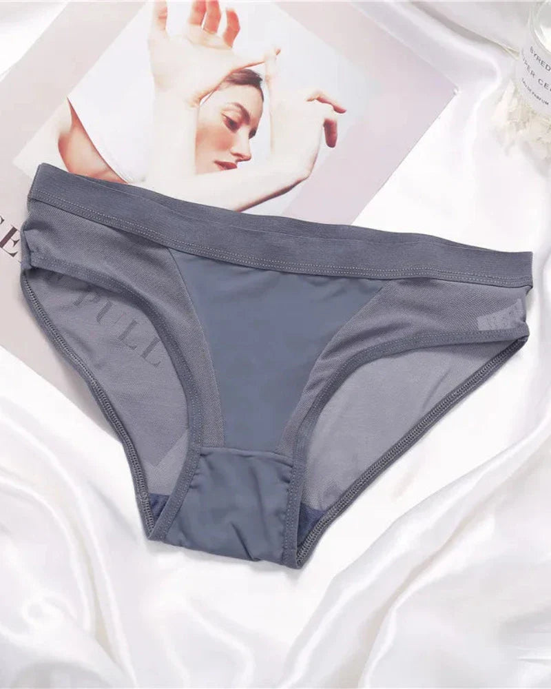 Slip mit dekorativem transparentem Netz