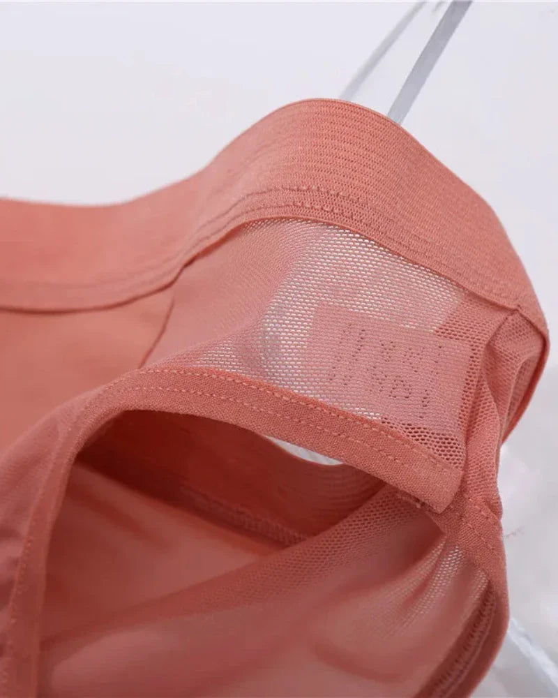 Slip mit dekorativem transparentem Netz