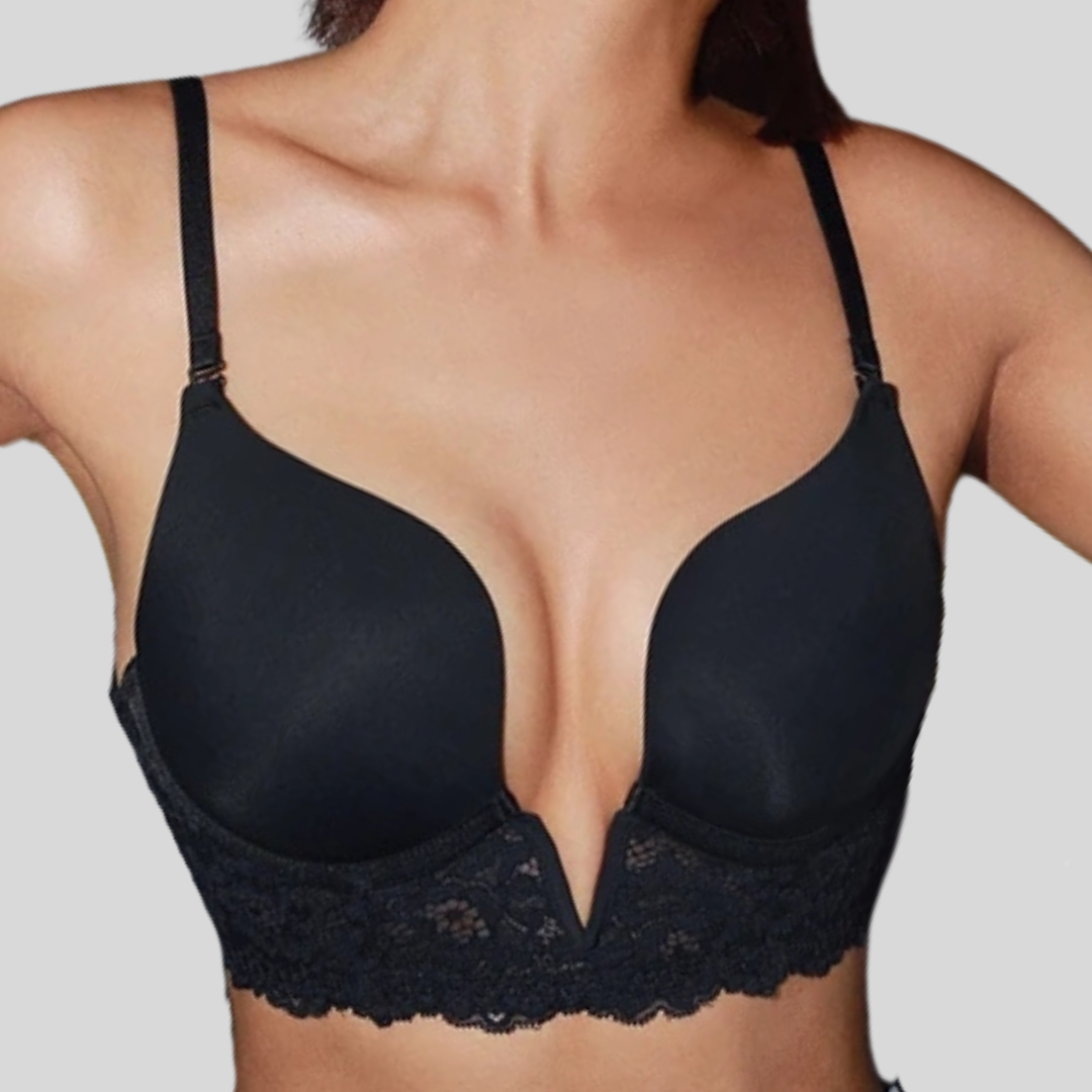 Modellierender BH mit tiefem V-Ausschnitt