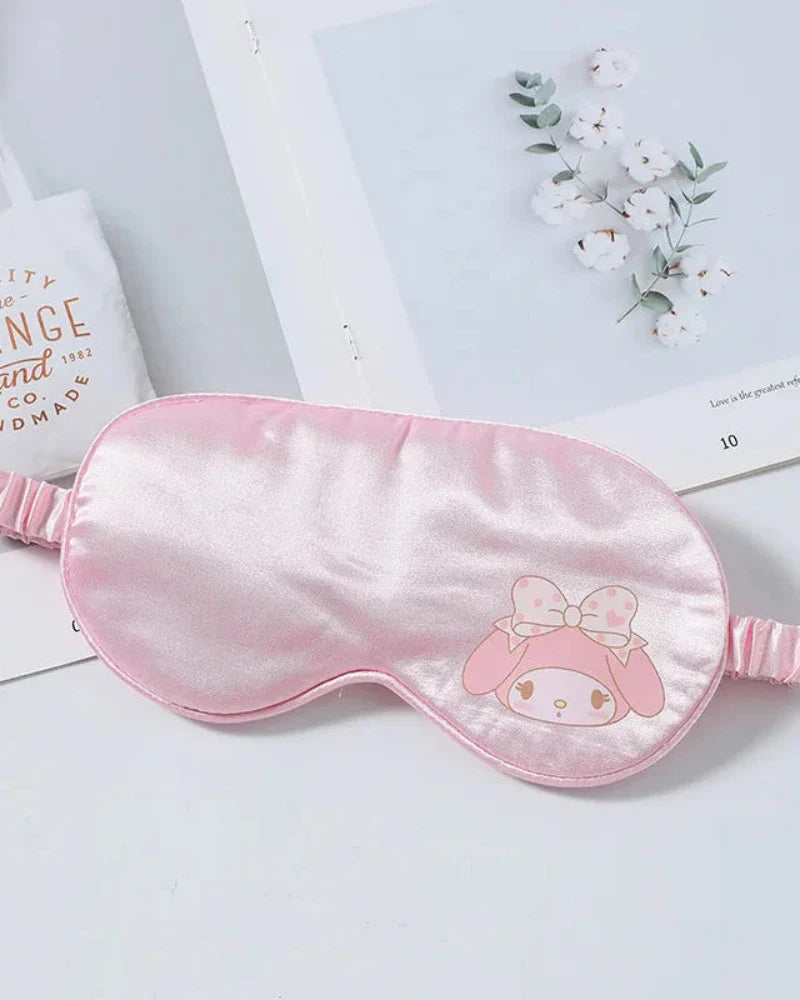 Satin Schlafmaske mit Plüschfigur