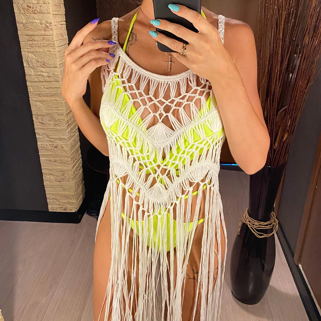 Strandkleid mit Fransen