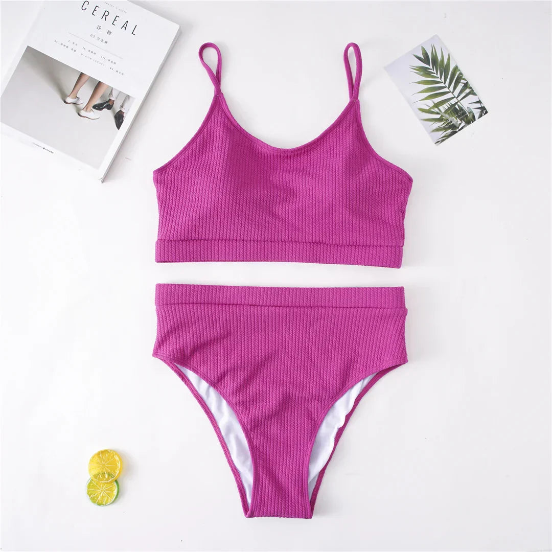 Zweiteiliger Badeanzug in Übergröße mit verstellbaren Trägern