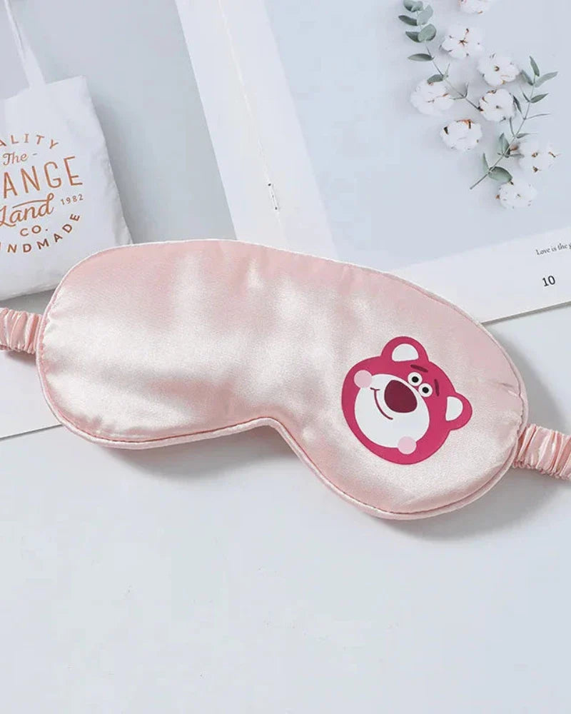 Satin Schlafmaske mit Plüschfigur