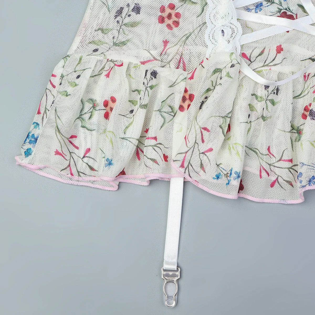 Netzbody mit Blumenmuster