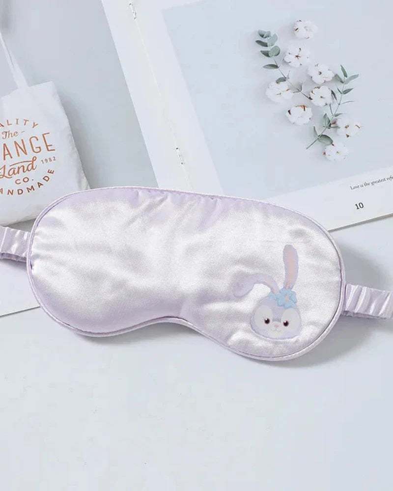 Satin Schlafmaske mit Plüschfigur