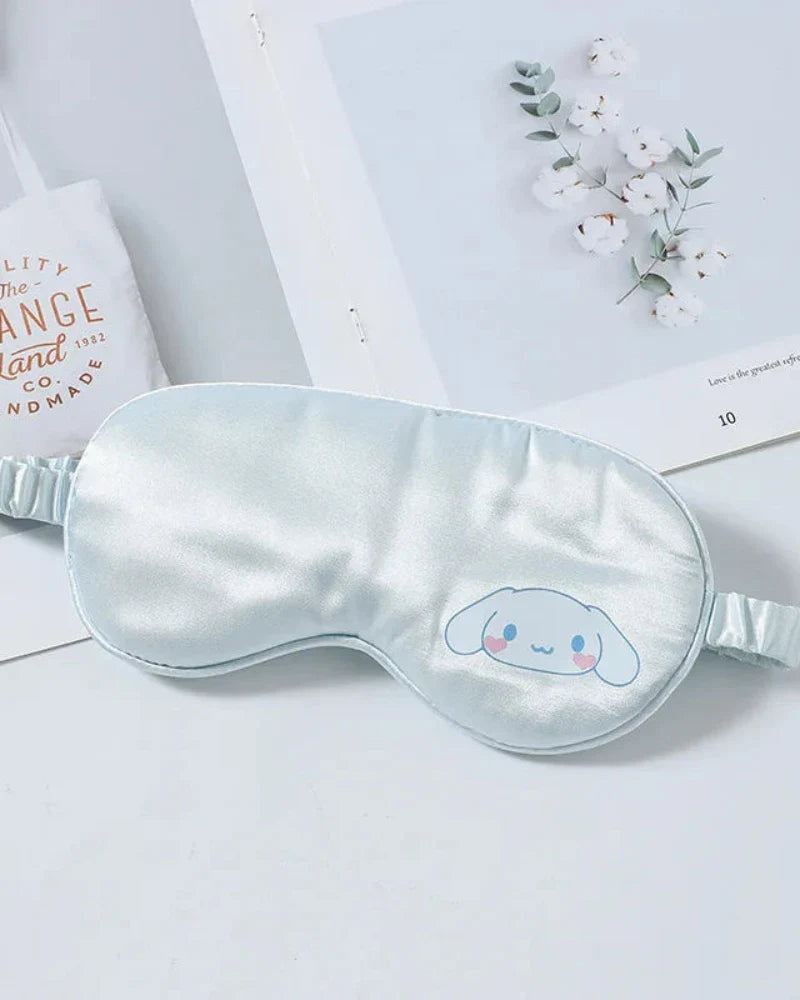 Satin Schlafmaske mit Plüschfigur