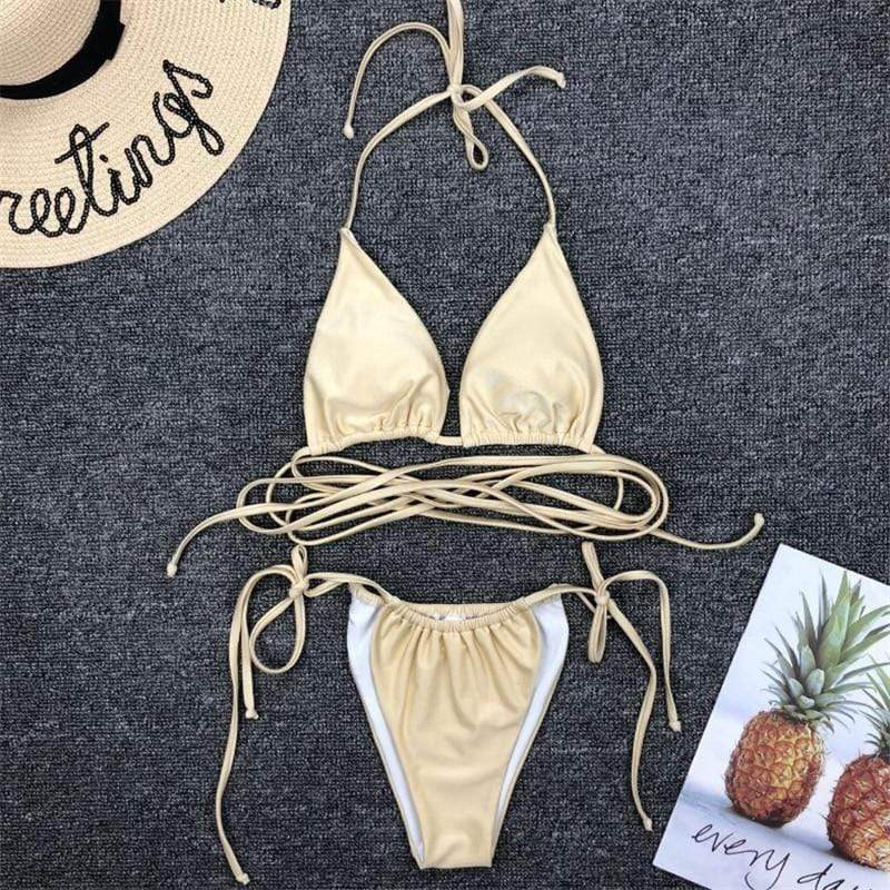 Bikini mit Schnüren im modernen Stil