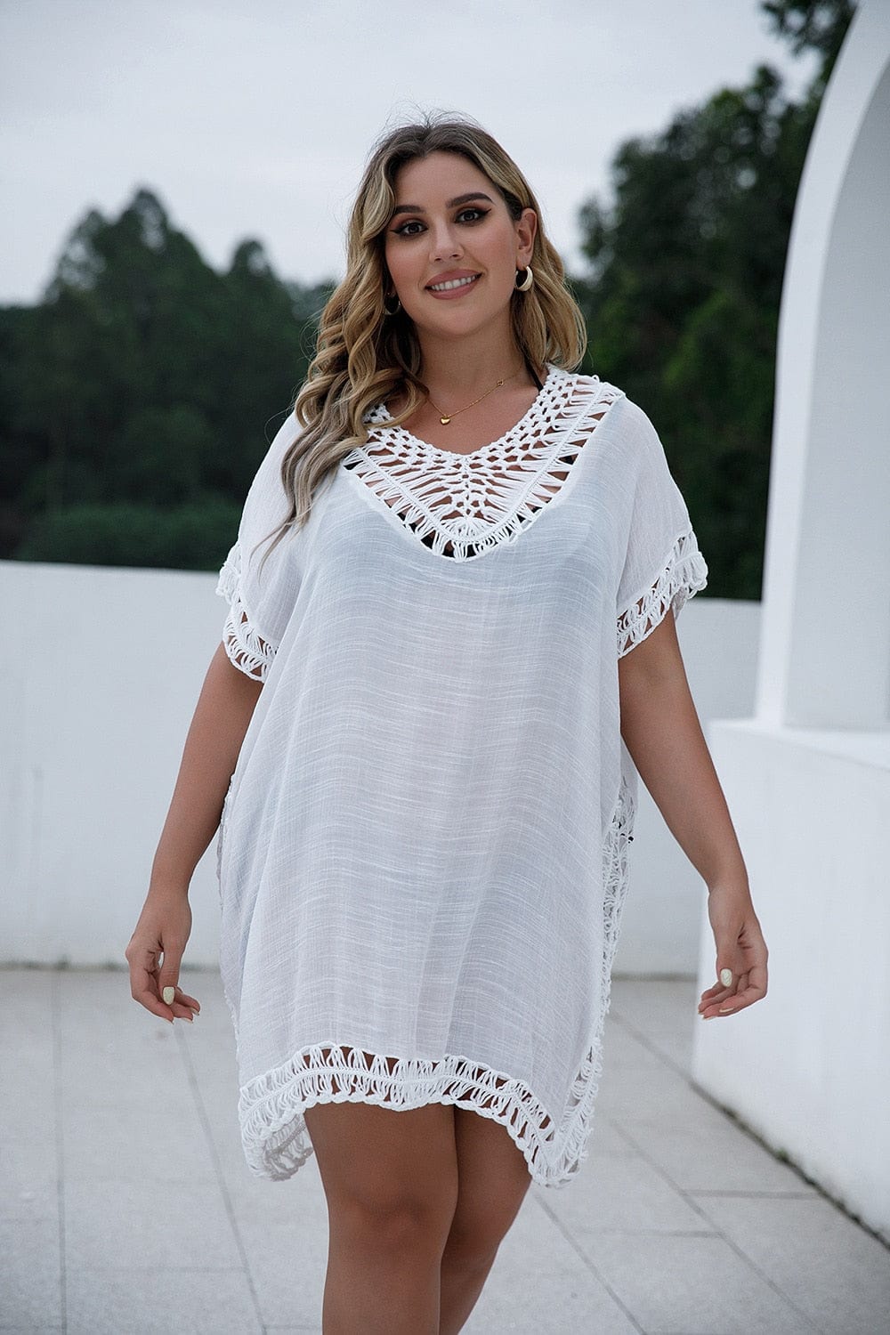 Strandkleid in Übergröße mit Nackenband