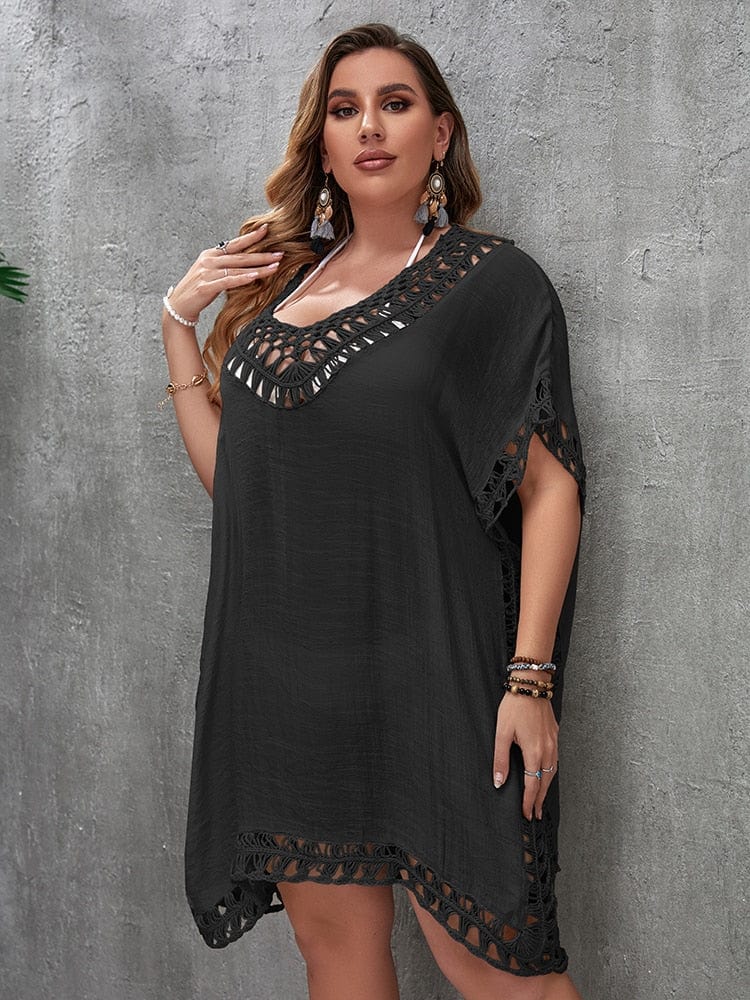 Strandkleid in Übergröße mit Nackenband
