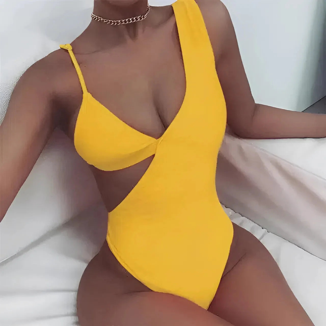 Asymmetrical One-Piece Swimsuit
