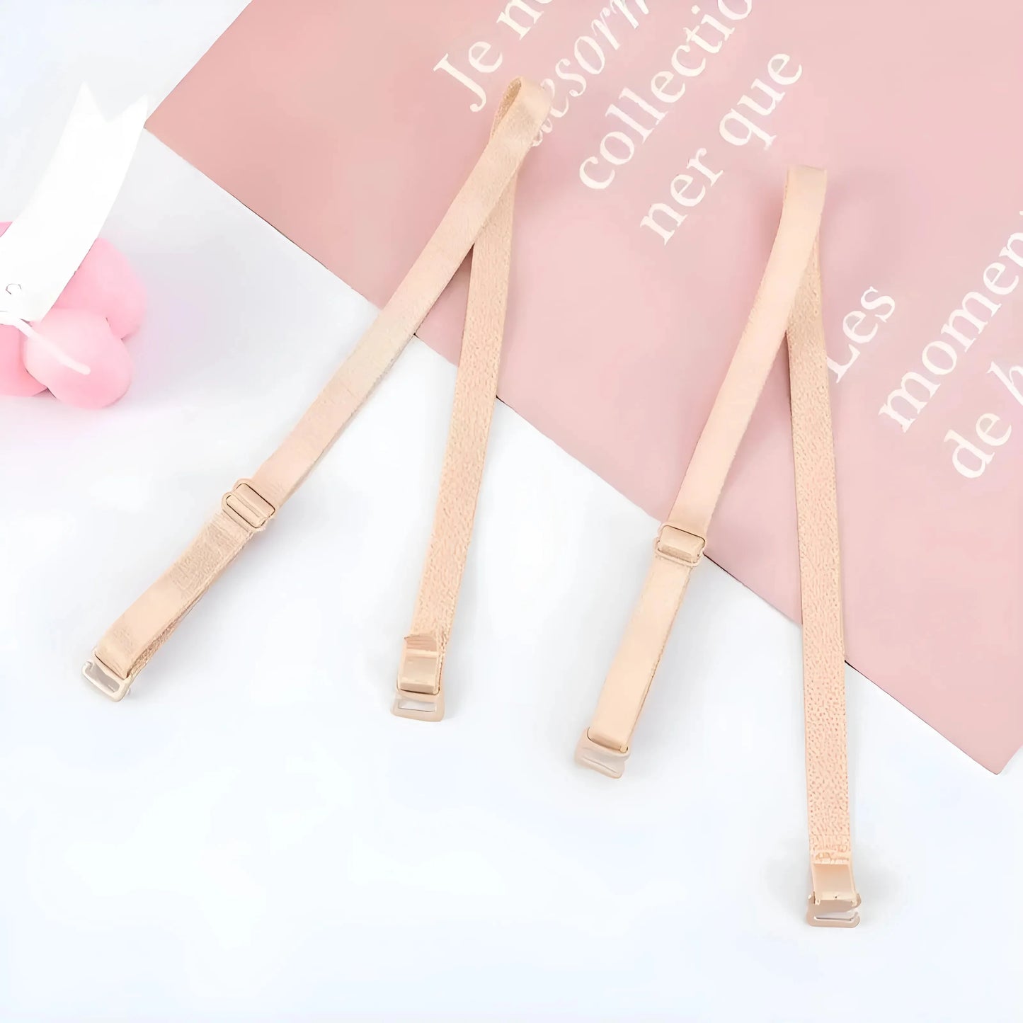 Beige Classic Thin Bra Straps
