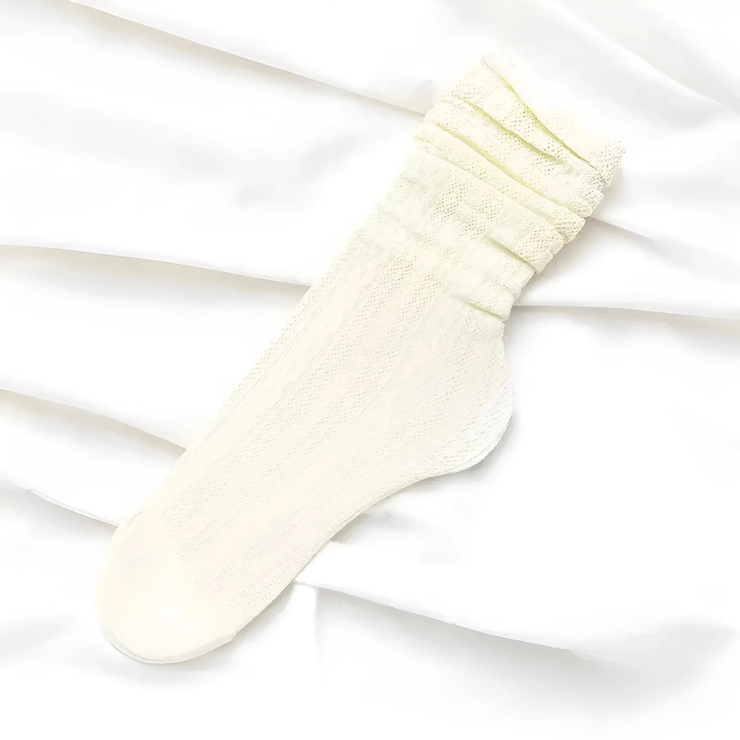 Beige Lace Socks