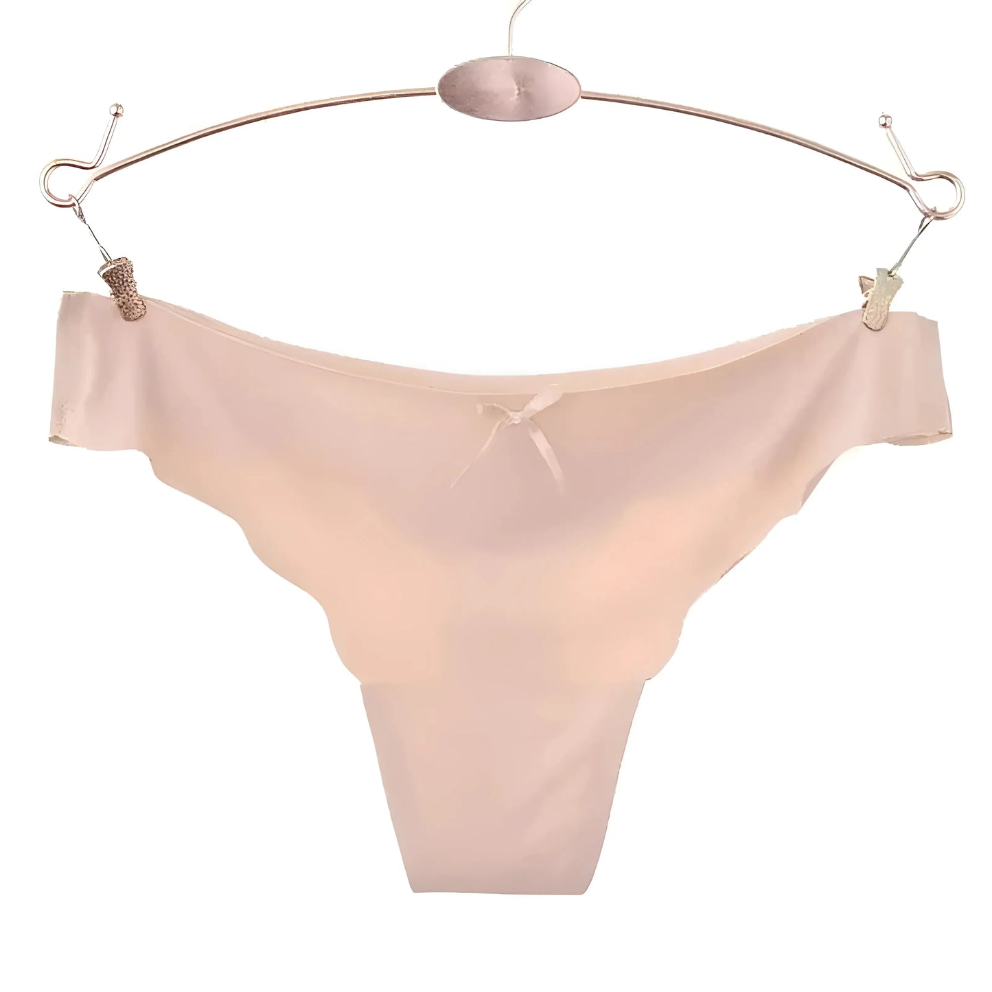 Beige Seamless String with Wavy Finish