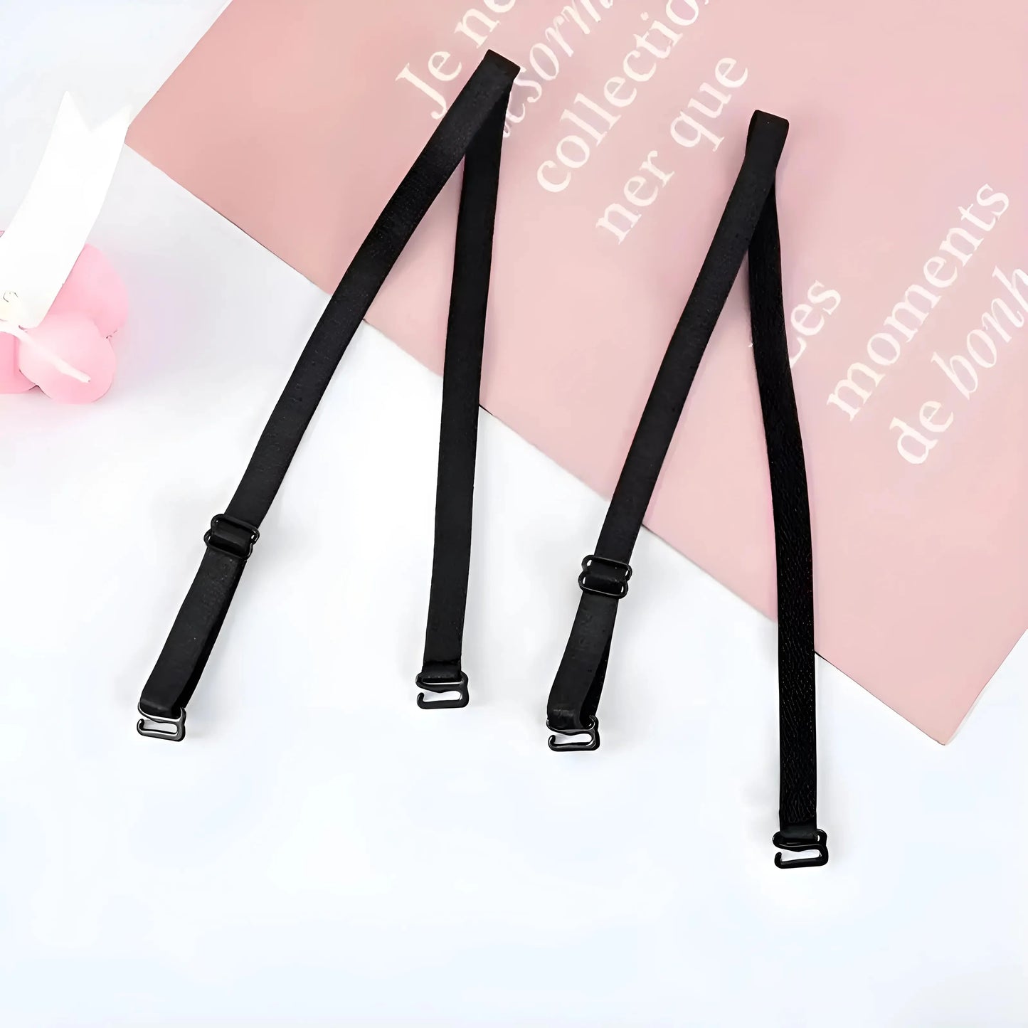 Black Classic Thin Bra Straps