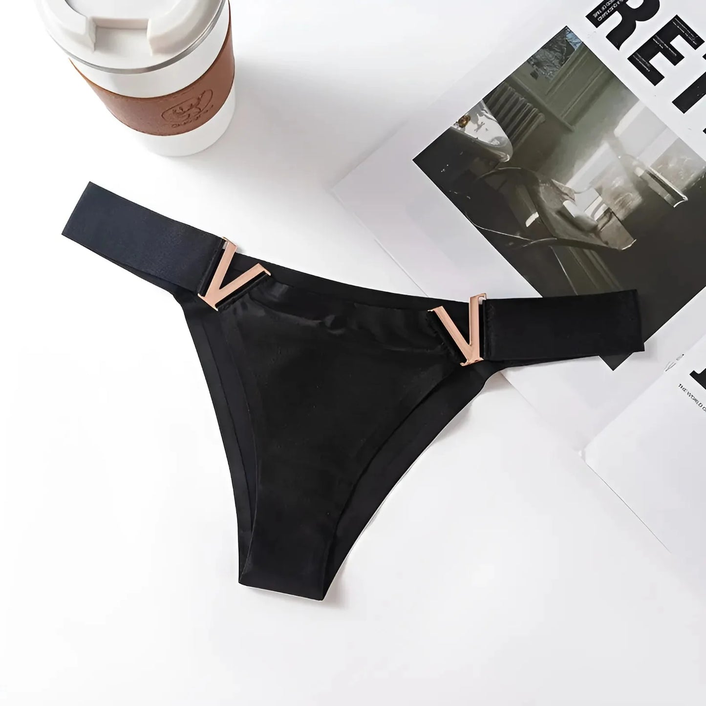 Black Decorative Insert Briefs