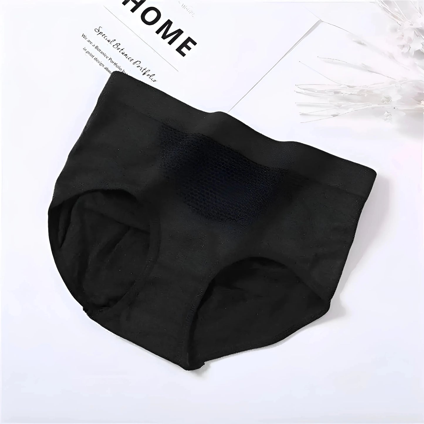 Black High-Waisted Push-Up Knickers
