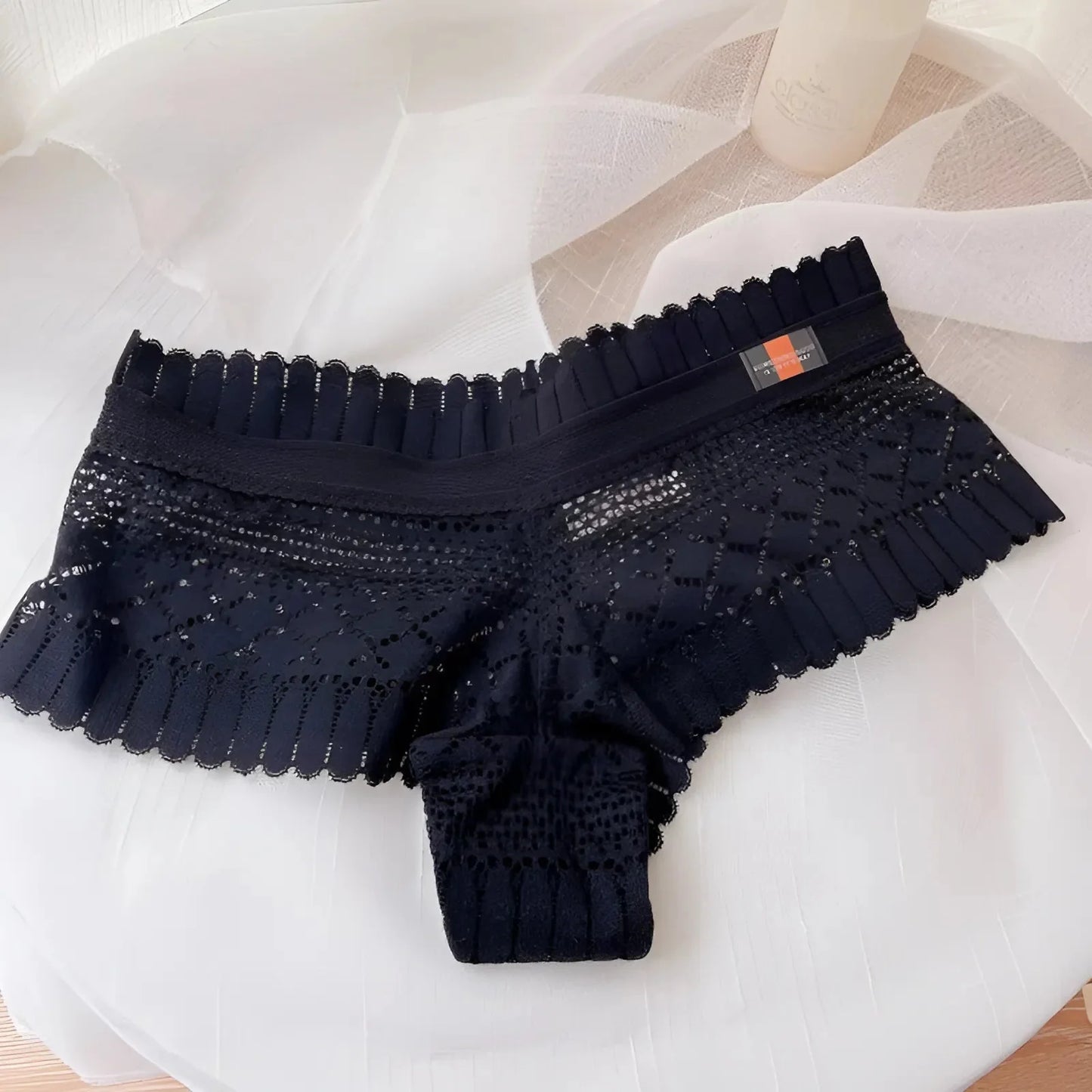 Black Lace High-Waisted Knickers