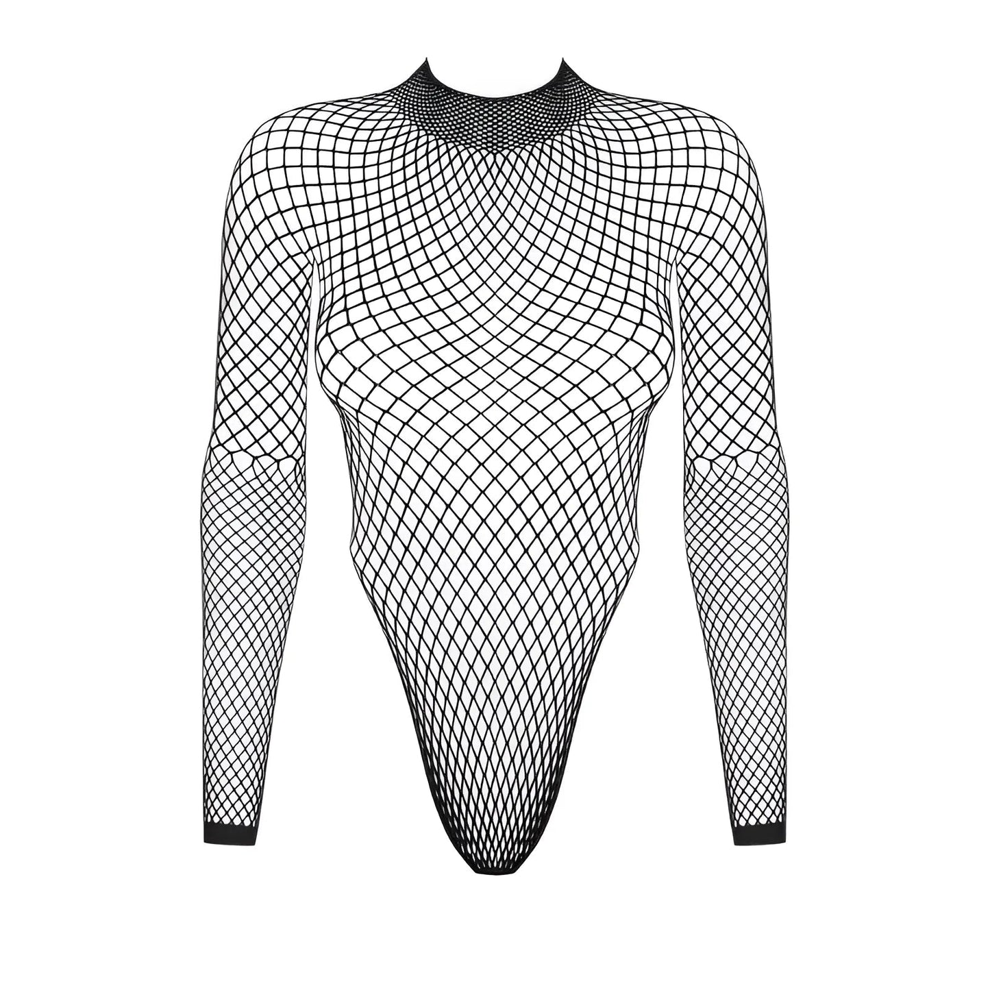 Black Long Sleeve Mesh Body
