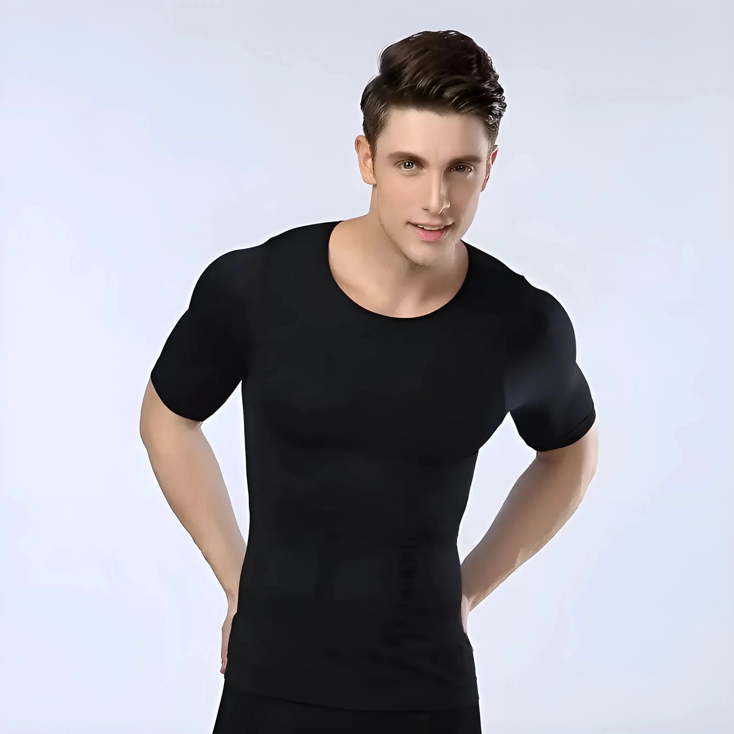Black Men's Slimming T-Shirt
