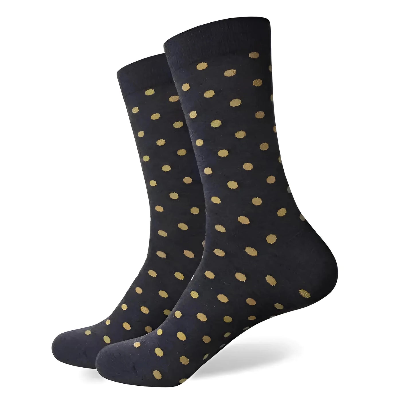 Black-Mustard Men's Long Socks in Colourful Patterns