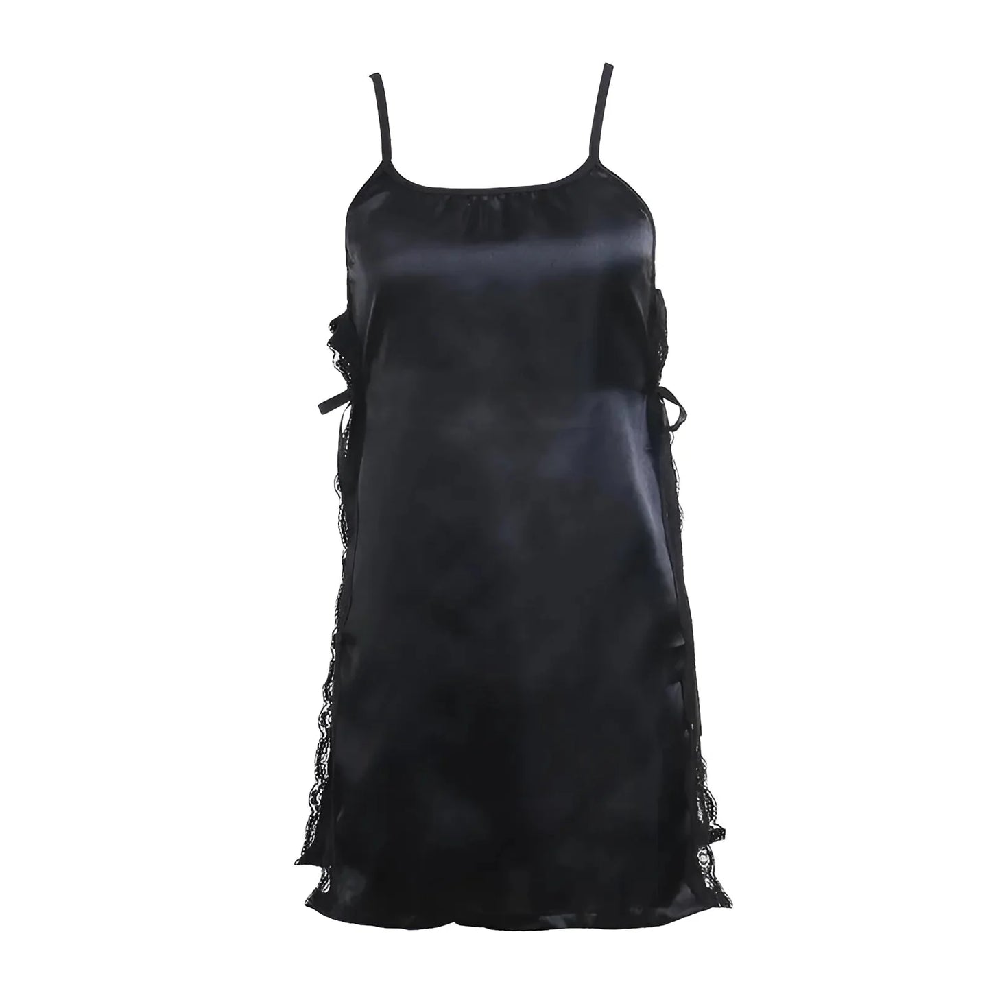 Black Nightdress with Deep Slit