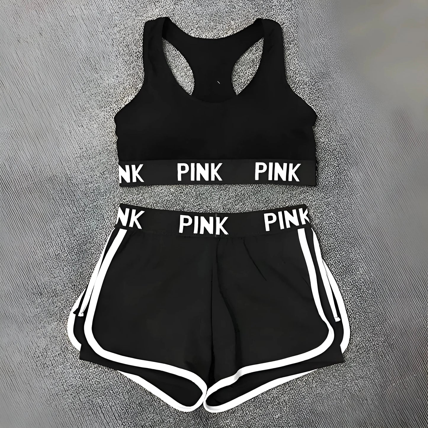 Black Pink Sports Set