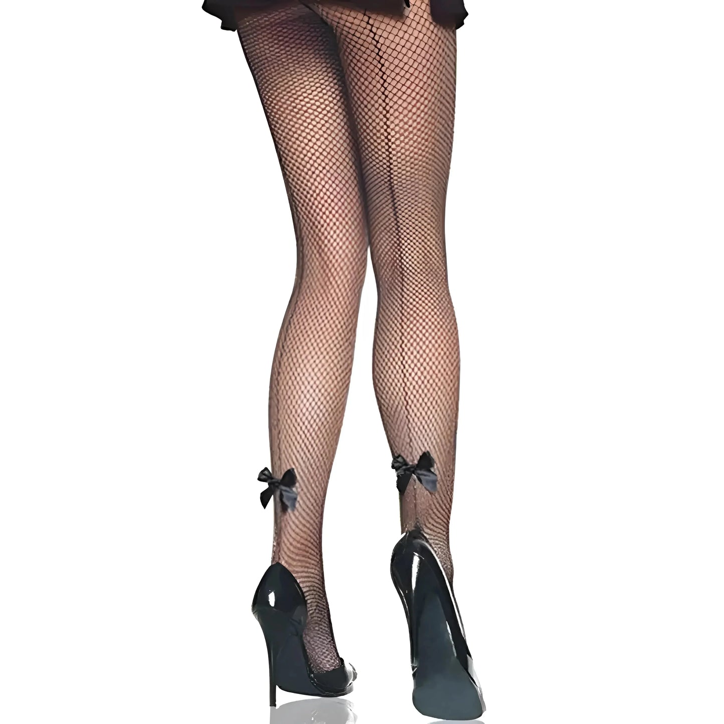 Black Tights with Decorative Bows