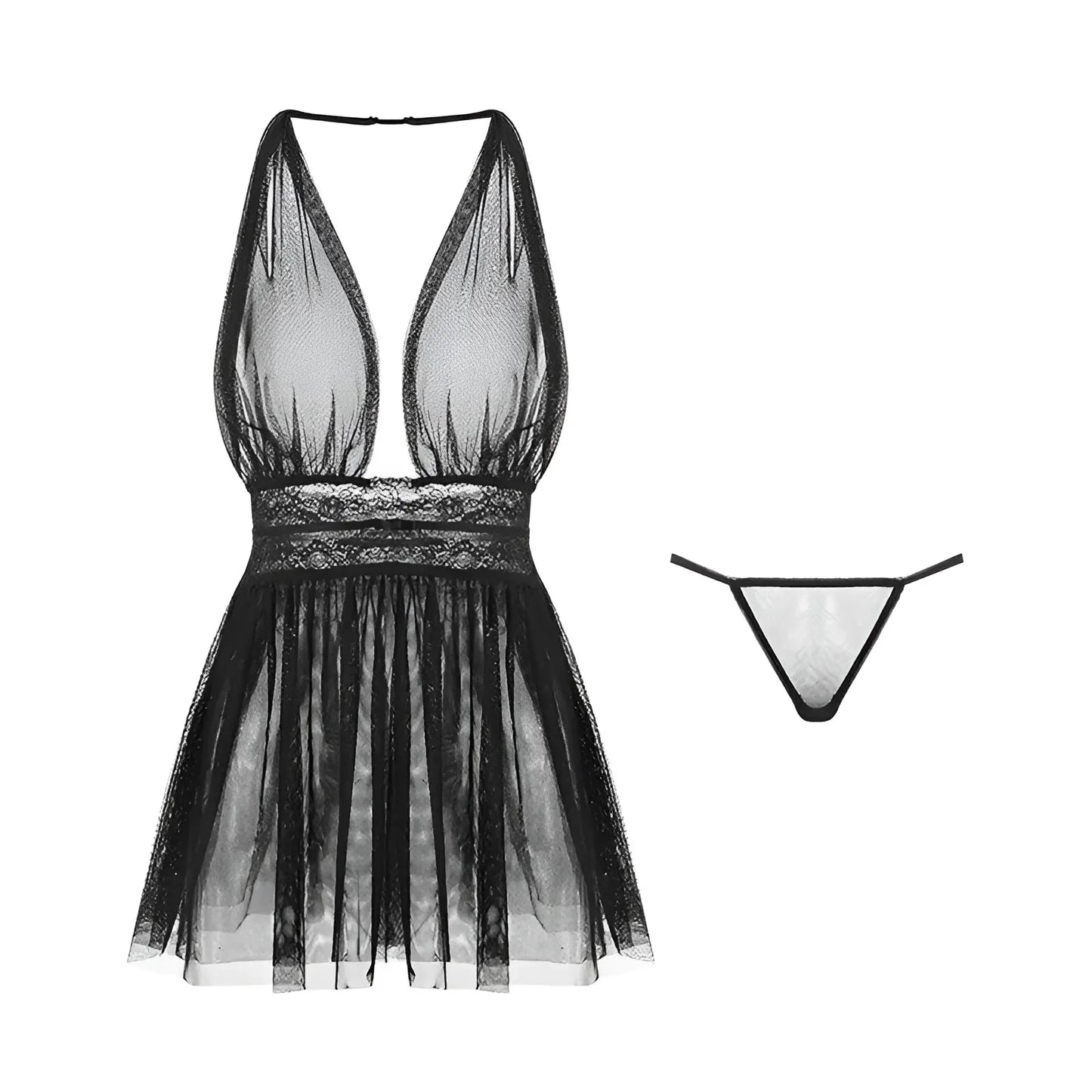 Black Underbust Nightdress