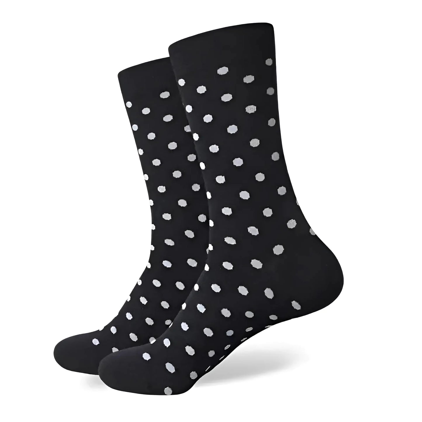 Black-White Men's Long Socks in Colourful Patterns