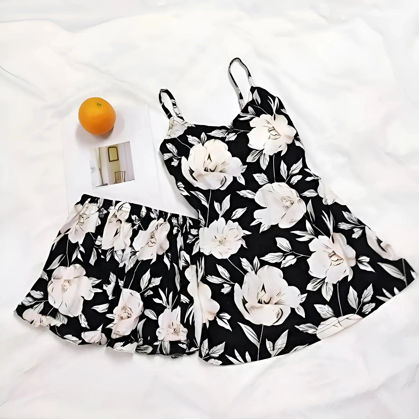 Black Women's Bunny Print Pyjamas