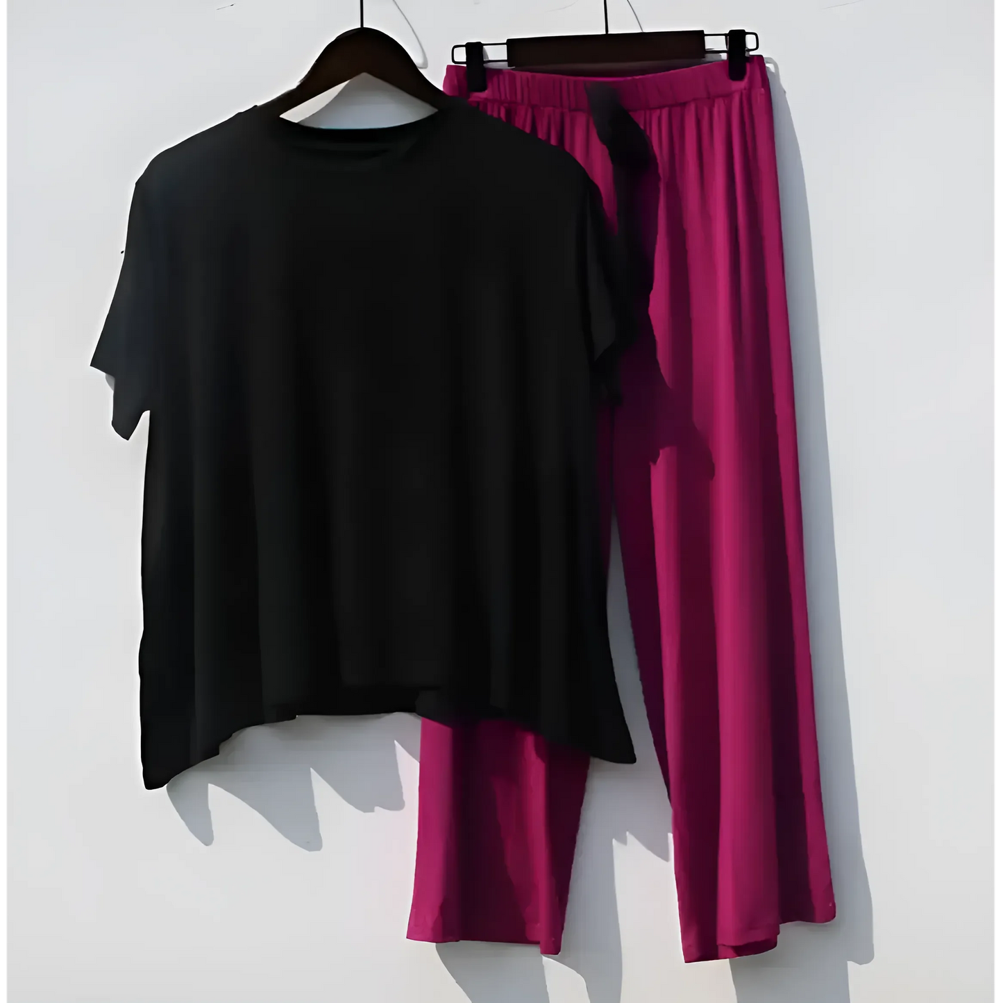 Black Women's Pyjamas with Long Trousers