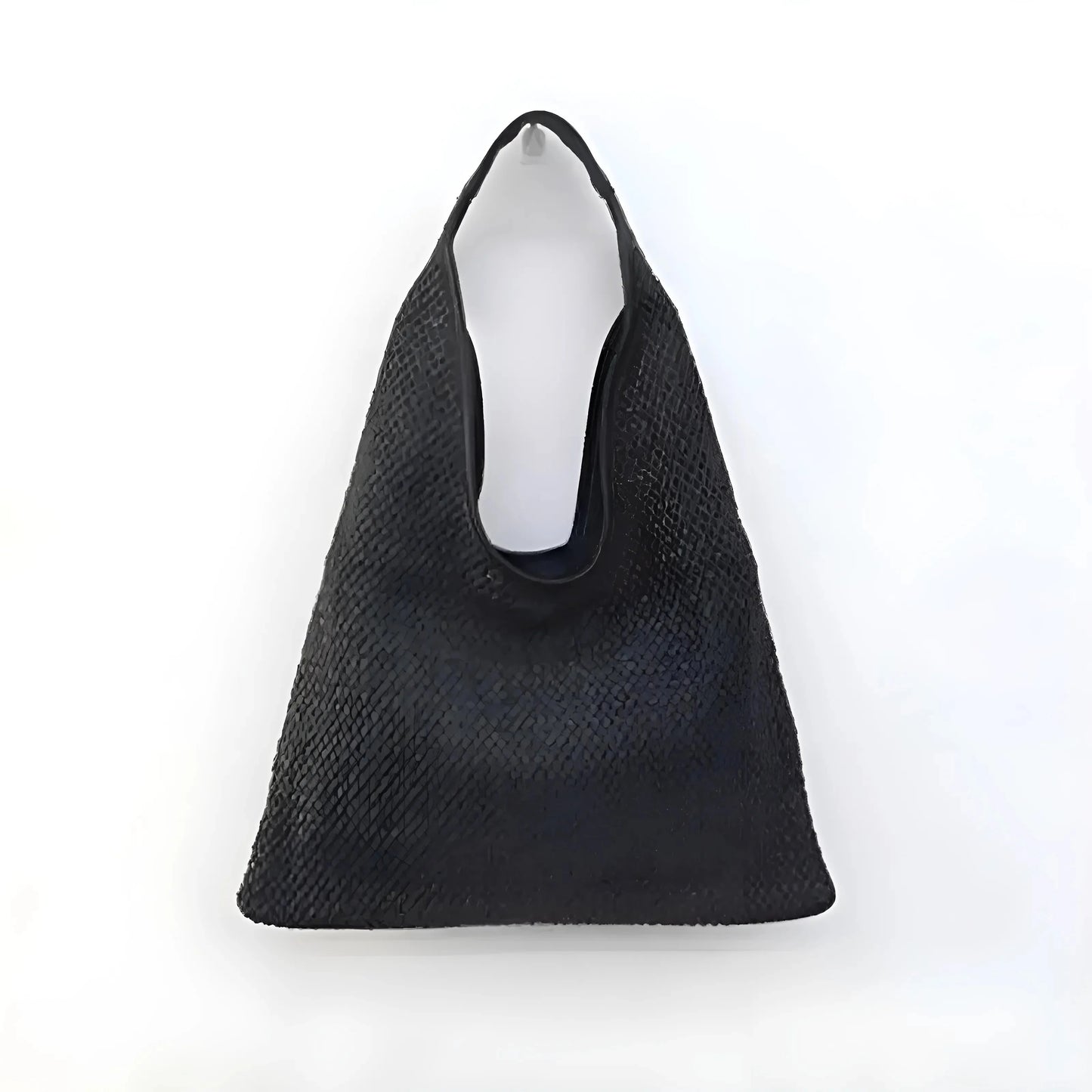 Black Woven Beach Bag