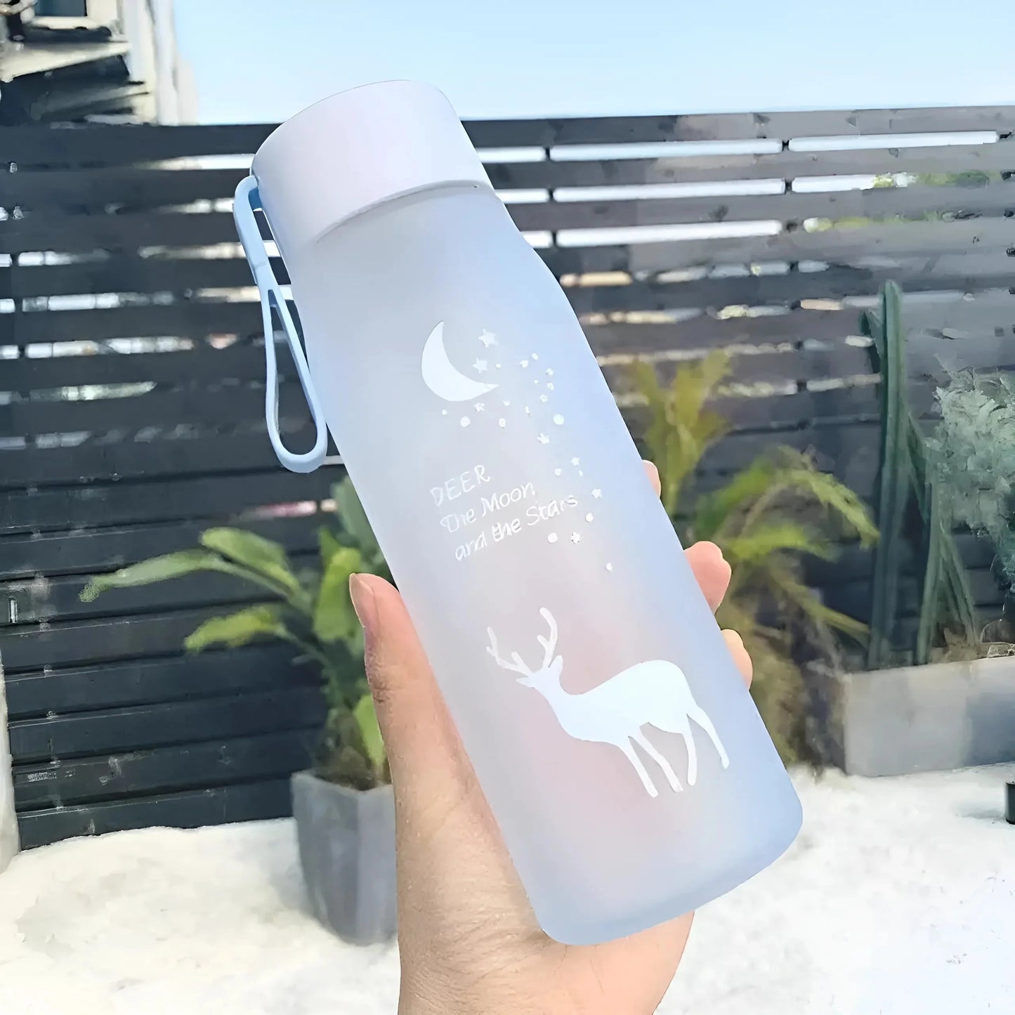 Blue Patterned Water Bottle