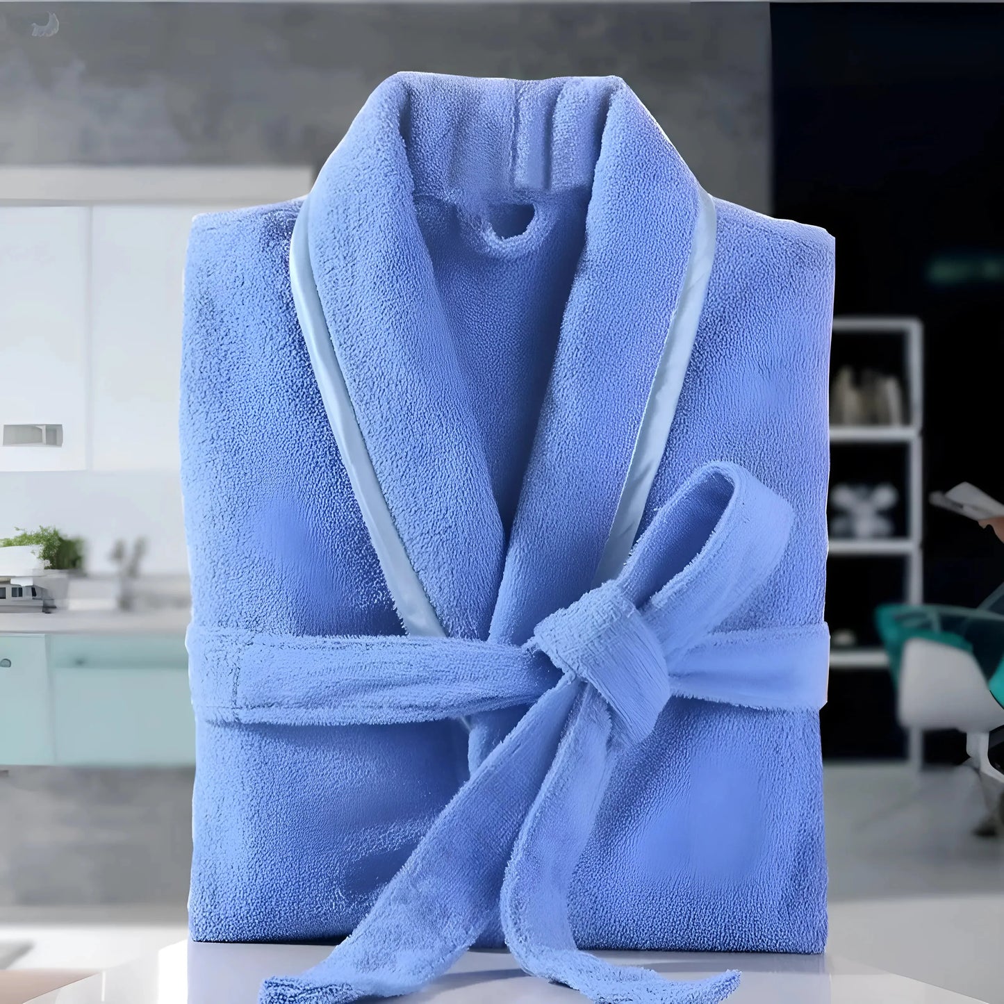 Blue Women's Cotton Robe