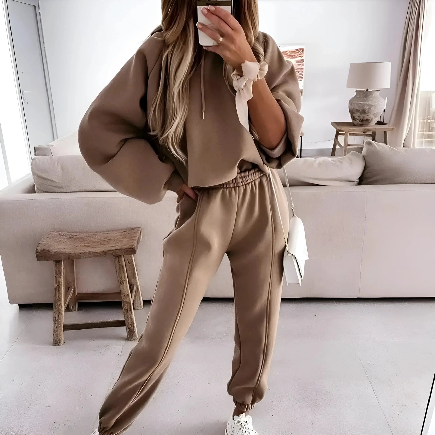 Brown Comfortable Tracksuit Set