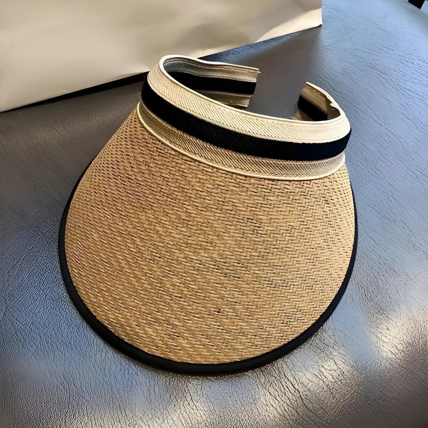 Brown Straw Sunshade Hat