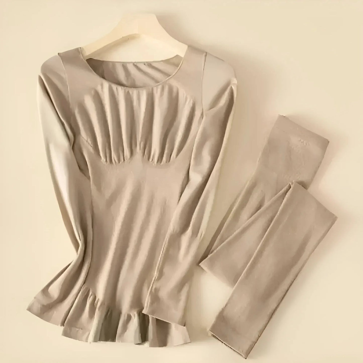 Brown Women's Thermal Underwear Set