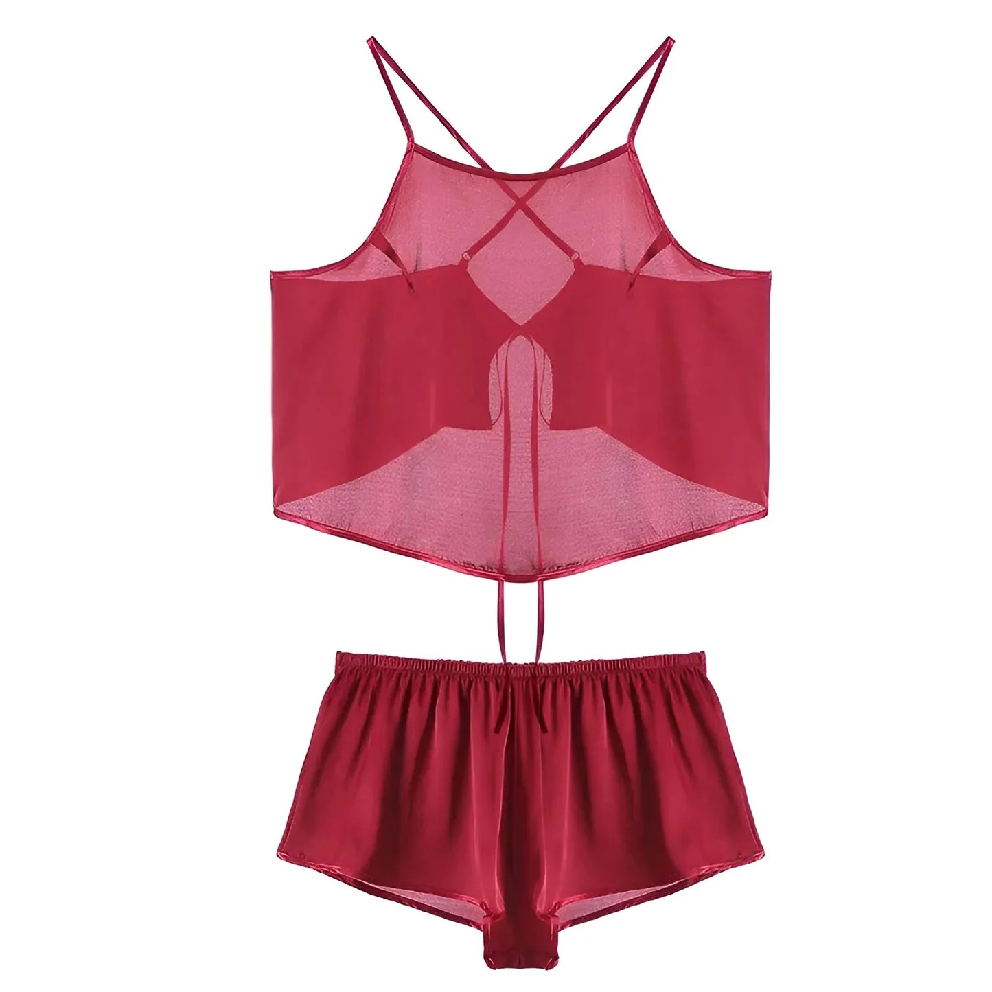 Burgundy Classic Women's Two-Piece Pyjama Set