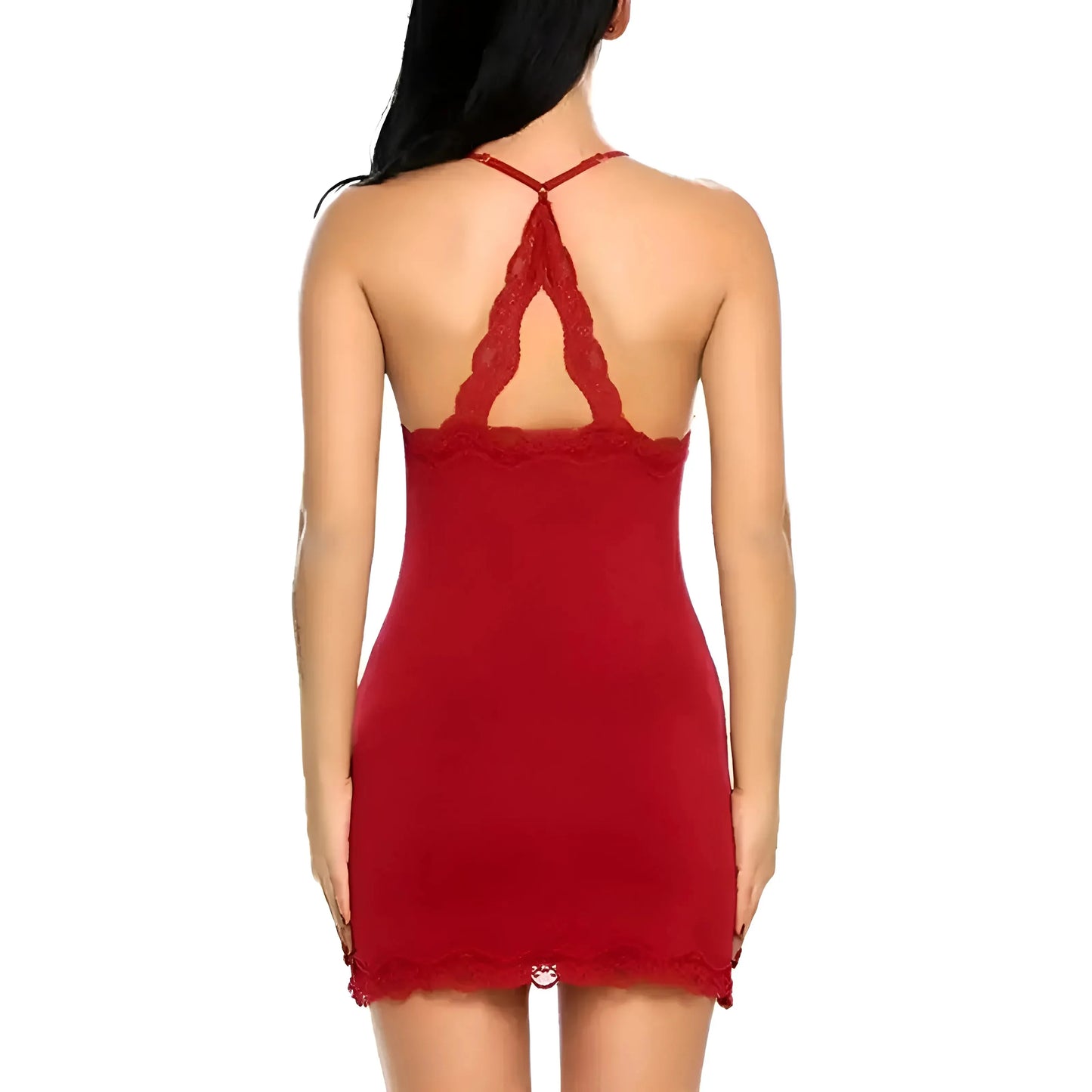 Classic Nightdress with Decorative Lace Back