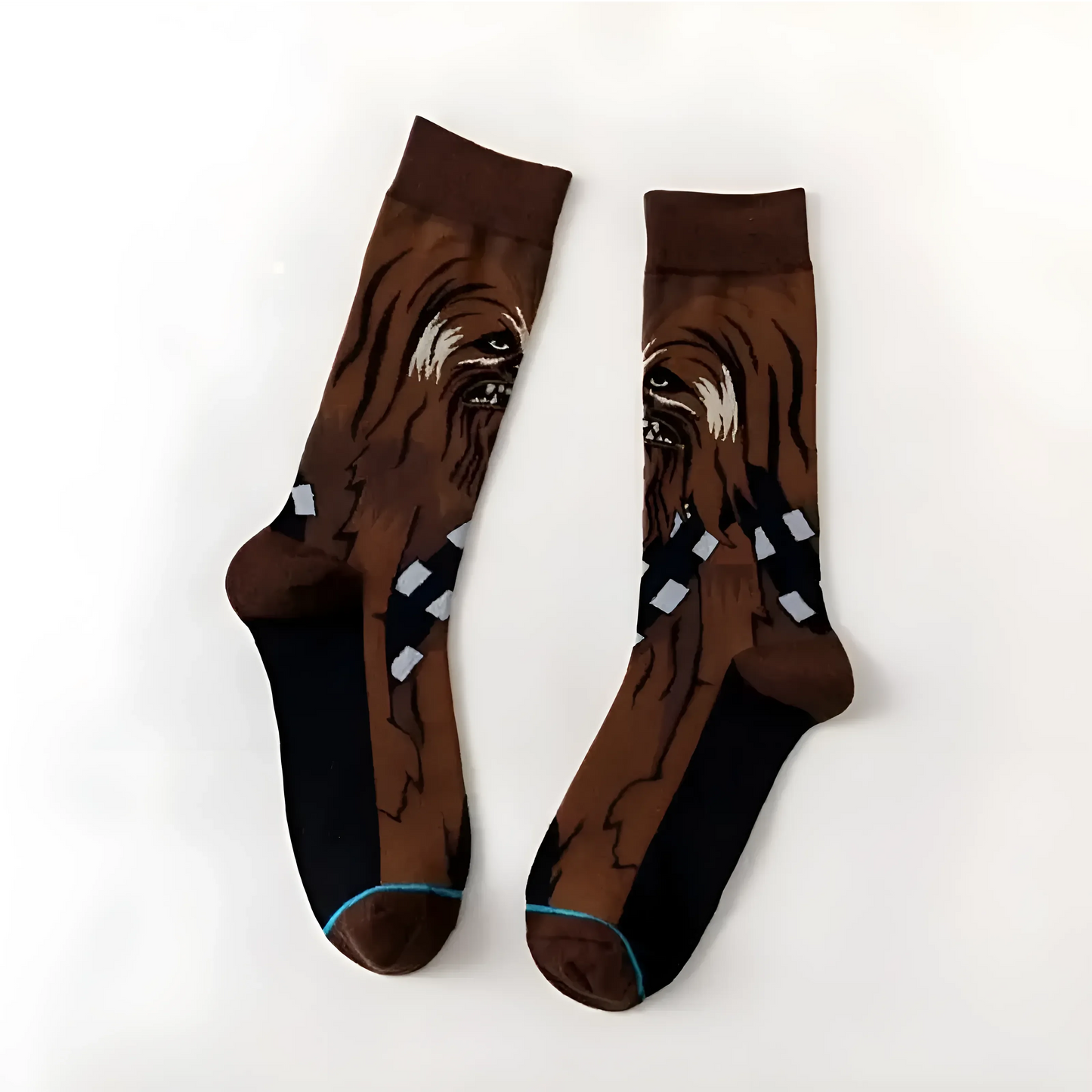 Dark Brown Men's Long Socks featuring Star Wars Characters