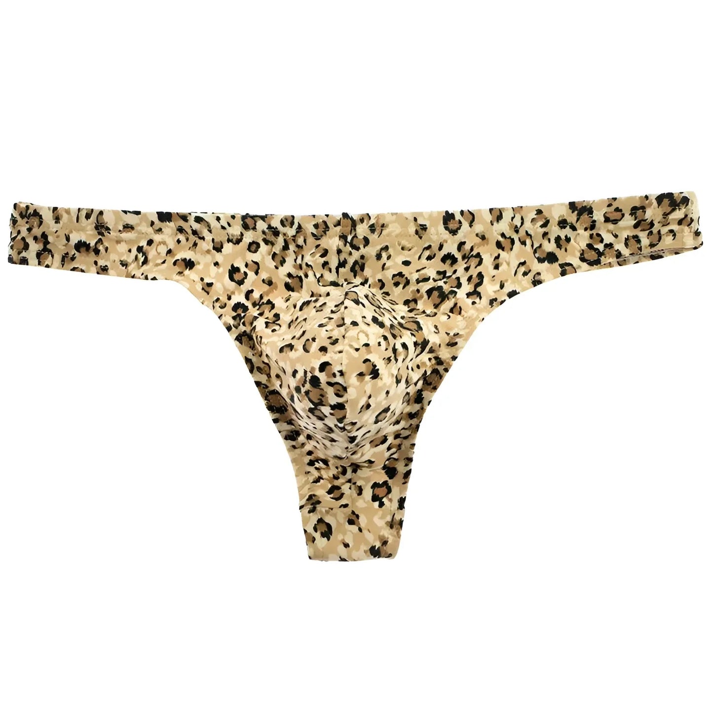 Dark Brown Men's Panther Print Briefs