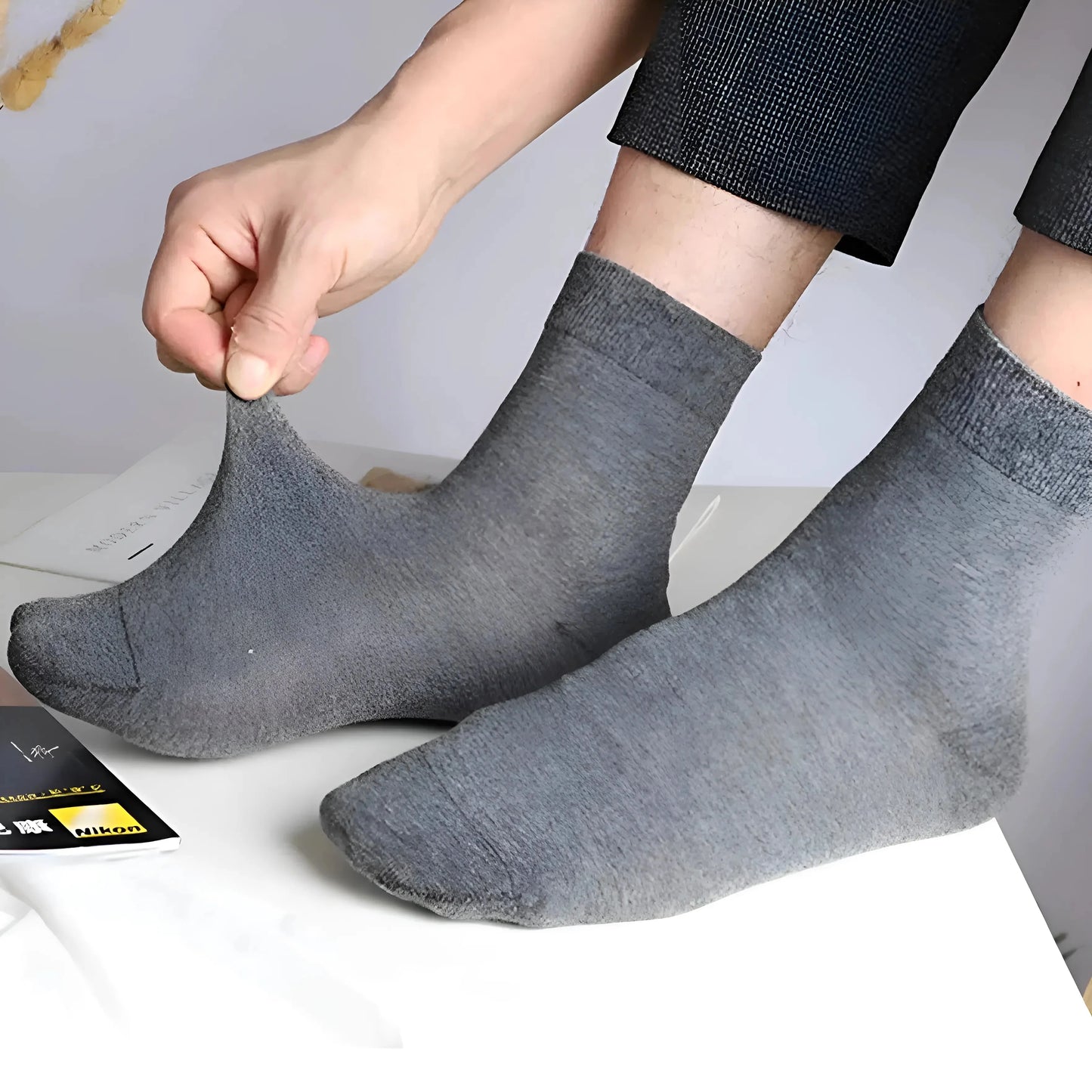 Dark Grey 5 Pairs of Men's Socks