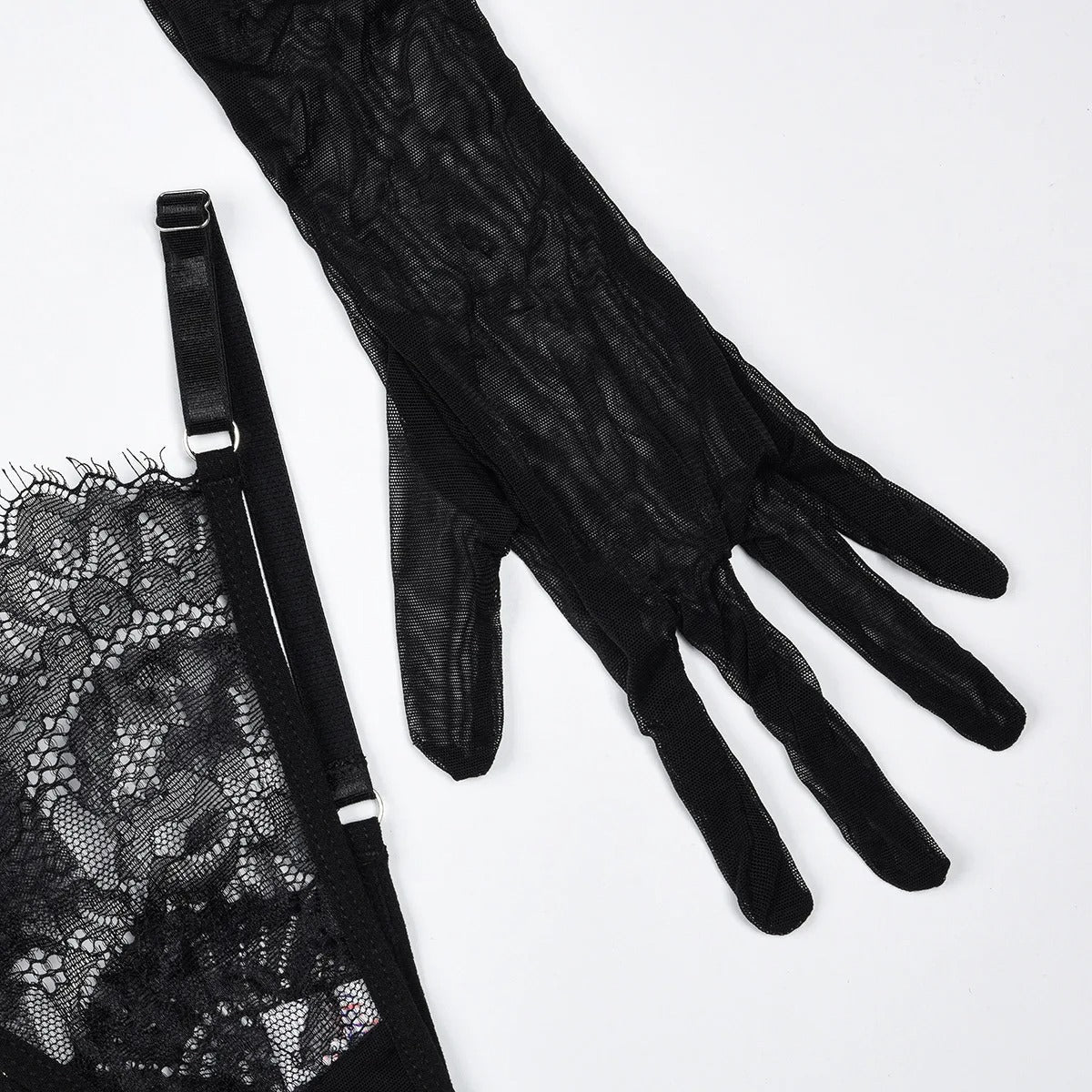 Komplettset mit Spitzen-Details