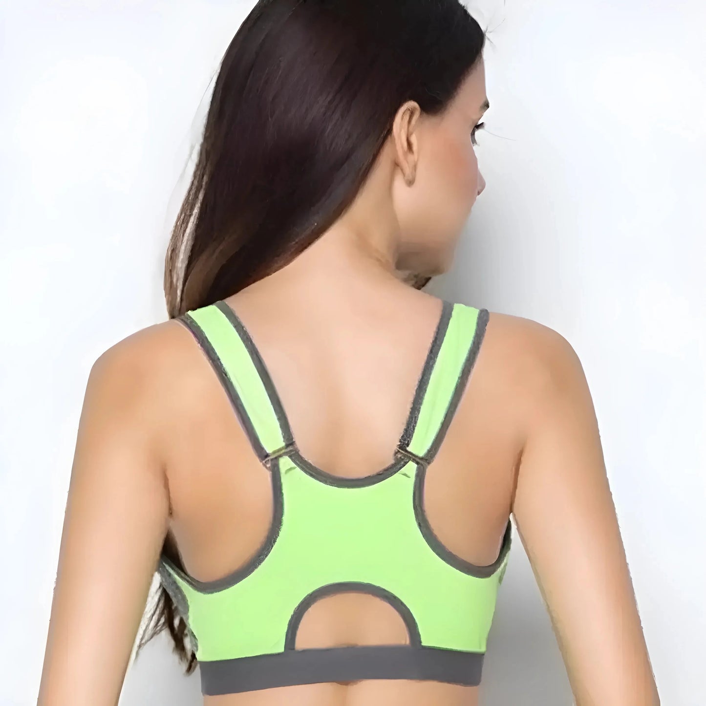 Double Sports Bra with Zip
