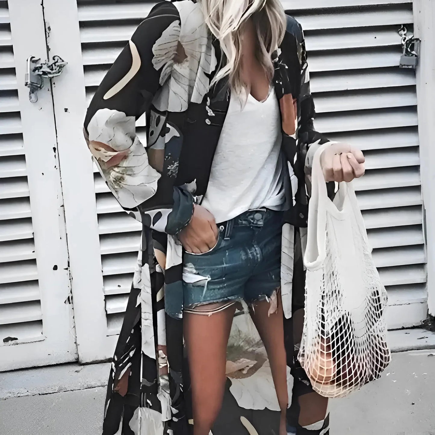 Floral Print Beach Kimono